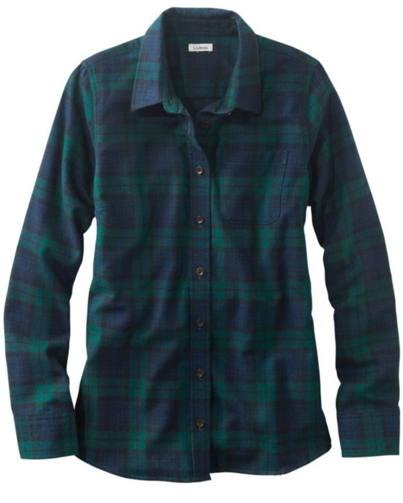 LL Bean Scotch Plaid Flannel Black Watch